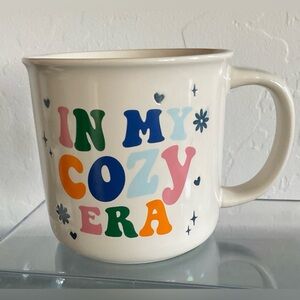 Cream and Green Cozy Era Mug with Playful Text
